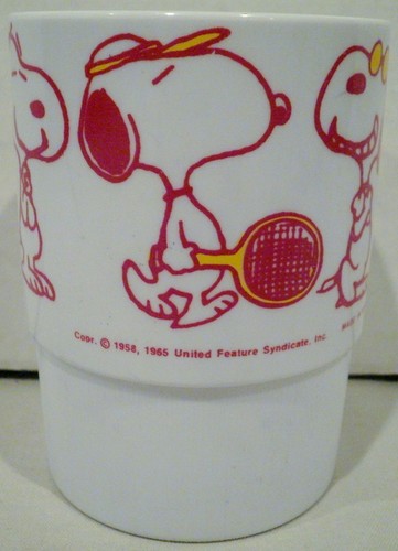 Taza de béisbol Peanuts Snoopy de béisbol caminar as volador sonriente tenis - Imagen 8 de 12