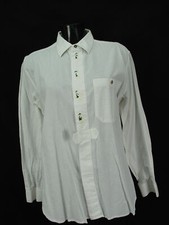 Size M AUM&Uuml;HLE cotton with musicians embroidery gray costume shirt shirt