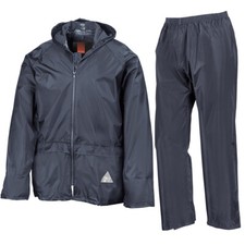 Result Mens Waterproof Windproof Heavy Duty Jacket and Trousers Rain Suit + BAG