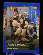 2017 Panini Donruss Press Proof Blue #147 John Kuhn New Orleans Saints