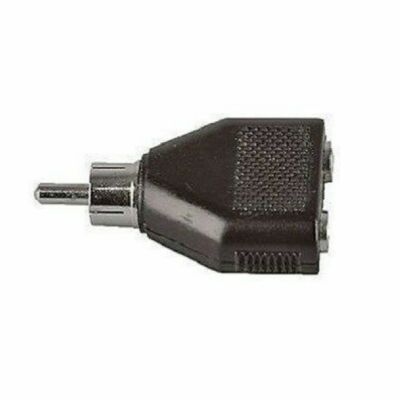 2 X 3.5MM Mono Jack Buchse Rca Phono Stecker Audio Kabel Adapter Joiner Splitter