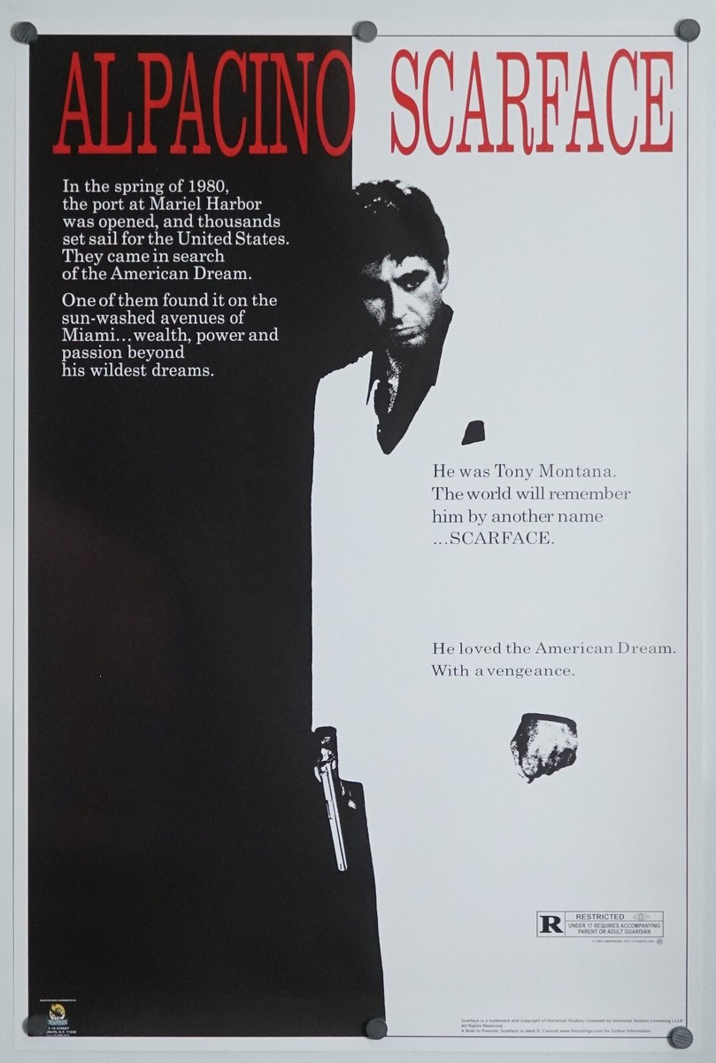 Scarface - movie poster 24x36 - REPRINT - Al Pacino | eBay