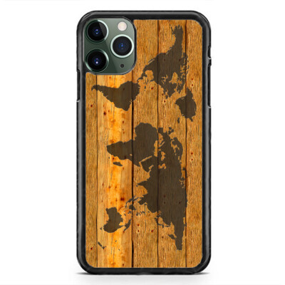 Wooden World Map Frame Case For iPhone 17 16 15 14 13 12 Pro Max Plus