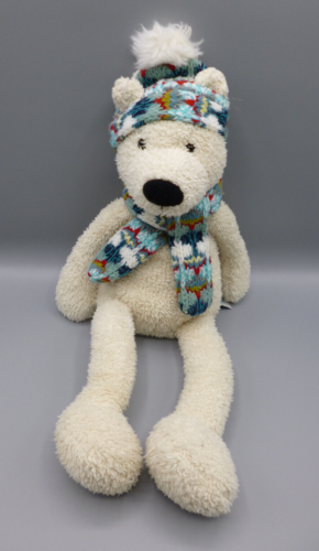 Jellycat Slackajack Polar Bear Cream Winter Soft Plush Beanie Toy Hat Scarf 14" - Picture 1 of 4