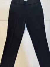 Liz Claiborne Pull On Straight Fit Size 10p Black Dress Pants Trousers Stretch
