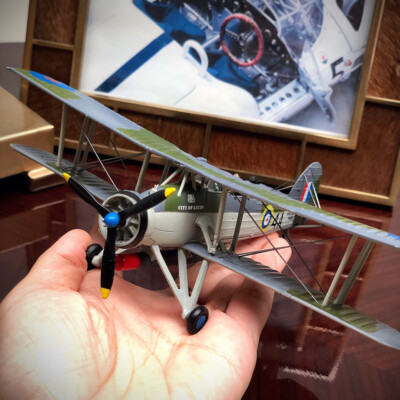 Modèle Réduit Avion WWII Fairey Swordfish British Navy 1/72 En Alliage - Simulation