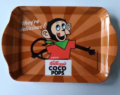 Leeres Tablett Tasche Kellogg's Coco Pops Werbung Vintage Neu