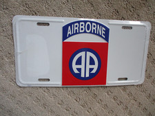 US ARMY AIRBORNE METAL LICENSE PLATE NEW IN PACKAGE - MADE IN THE USA! *