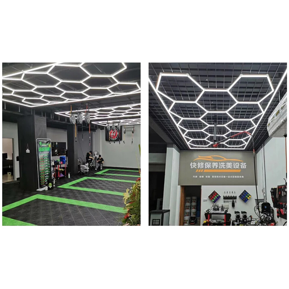 28 Hexagon LED Lampe Röhren Werkstatt Garage Wand Decken