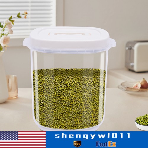 Large Airtight Food Storage Bin Dry Food Flour Rice Bean Container w/ Lid 20 lbs