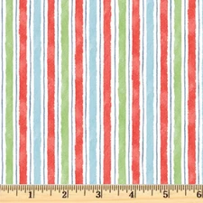 Frost & Fable Multi Stripe 05803 MU  Cotton Fabric by the half yd