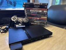 Sony PlayStation 2 PS2 Slim SCPH-75001 Console Bundle Tested Working W/ Games