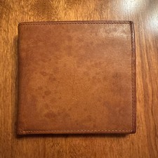 Vintage Coach Brown Men's Bi-Fold Wallet W/Snap Closure Compartment