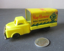 Vintage 1960s MAYFLOWER WORLD-WIDE MOVERS PLASTIC TIN TOY TRUCK Moving Delivery