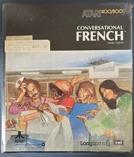 Conversational French cassettes Atari 400/800 1980 Complete NOS factory sealed