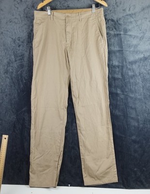 Men s Fred Perry tan Regular Straight Fit Chino Trousers W34 preppy jeans pants