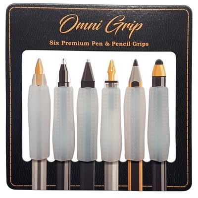 Omni Grip 6-Pack of Premium Comfort Grips, Perfect 6 Count (Pack 1), Clear 