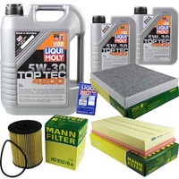 Mann Inspektionspaket 7L Liqui Moly Top Tec 5W-30 FüR Porsche Cayenne 3.2 3.6 VW