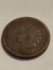 1880 Indian Head Cent Penny Coin Good Shape