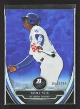 2013 Bowman Platinum Yasiel Puig Chrome Prospects Blue Refractor /199 TV4866