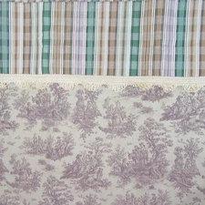 Premier Prints Jamestown Lavender Toile Stripe Custom 108x27 Straight Valance