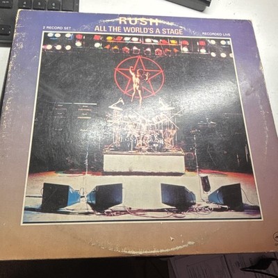 Rush All the World's a Stage Vinyl Double LP 12'' 33 RPM Mercury 1976 Rock Live