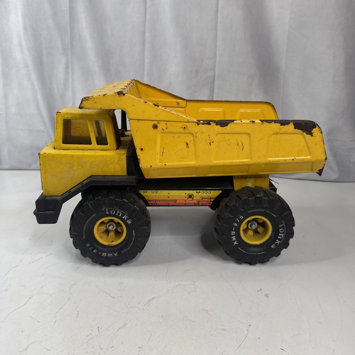 RARE] VTG TONKA TURBO DIESEL METAL DUMP TRUCKS 80,S -YELLOW 3901