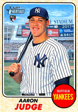 ART CARD: 2017 Heritage Styled  Aaron Judge RC New York Yankees