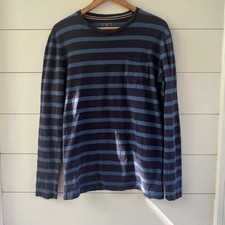 Gap Lived-In Striped Classic Crewneck Long Sl...