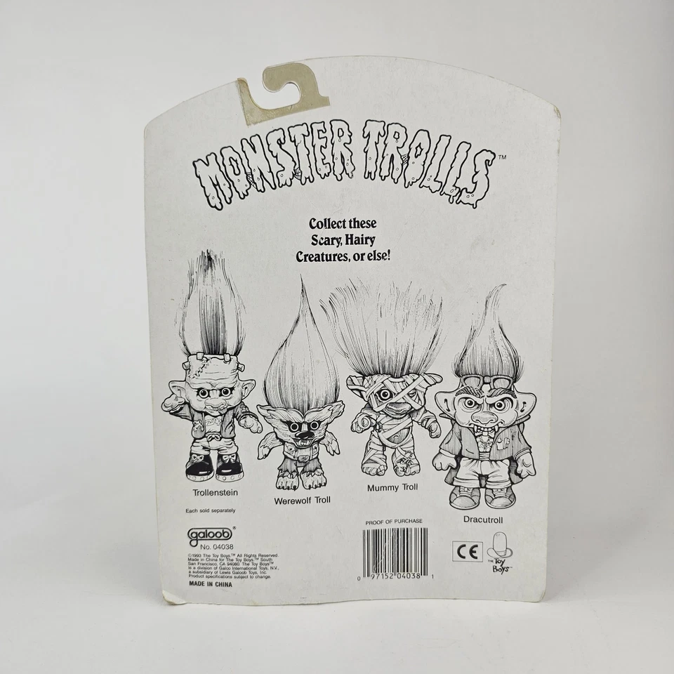 Monster Troll 1993 Momia Troll Galoob Juguete Niños De Colección Sellado Nuevo  Foto 3 de 4