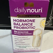 Hormone Balance Probiotic Capsules 30 Count Gut Health Immune Support Vegan New