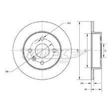2x Bremsscheibe hinten für Opel Astra G F70 T98 F35 H A04 L70 Meriva A | 262356