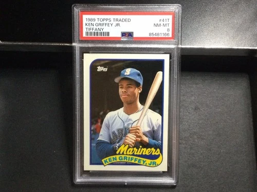 1989 Topps Traded Tiffany #41T Ken Griffey Jr. Rookie Card PSA 8 Near Mint-Mint