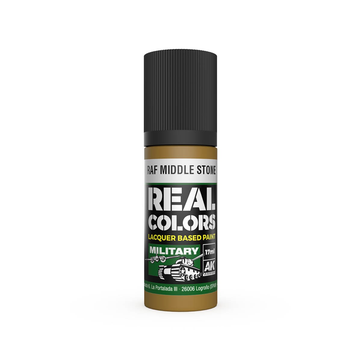 AK Interactive RC966 RAF Middle Stone 17ml Real Colours Lacquer Paint
