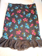 Vintage Y2K Express Floral Ruffle Skirt Women  s M Whimsigoth Fairy 2000s Cottage