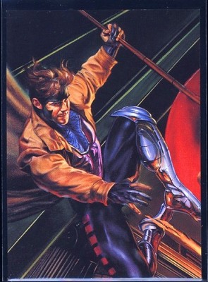 1995 DC vs Marvel Impact GAMBIT #17 Embossed Chase Subset X-Men Nm-Mt Julie Bell