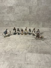 Vintage Lot Of Napoleon Era Toy Metal Miniature Figures With Horses