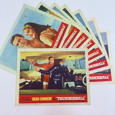 1965 Thunderball Original 11x14” Complete Lobby Set Of 8 James Bond Sean Connery