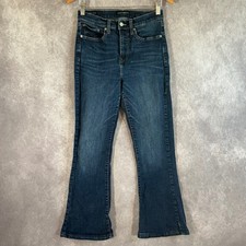 Lucky Brand Stevie Flare Jeans Women 6/28 Blue Dark Wash High Rise Denim Casual