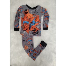 Marvel Spiderman Halloween Theme Long Sleeve Jogger Pajama Set Boys Size 4