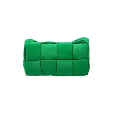 Bottega Veneta Cassette Padded Tech Nylon Parakeet Cross Bag 809941001