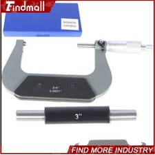 Findmall 3-4"/0.0001'' Outside Micrometer Premium Precision Carbide Tips New