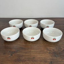 Richard Ginori set 6 Ciotole in Porcellana con fantasia ciliegie Made in Italy