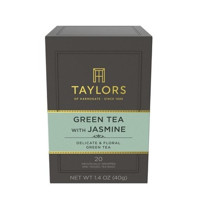 Green Tea with Jasmine, Individually Wrapped Bags, 20 Count Pack of 1, Delica...