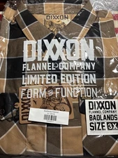 Dixxon Long Sleeve “Badlands” Button Down Flannel In 3x!