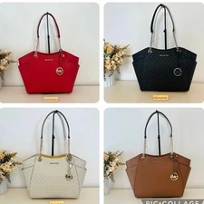 NWT Michael Kors Purse jet set travel large chain tote shoulder bag MK