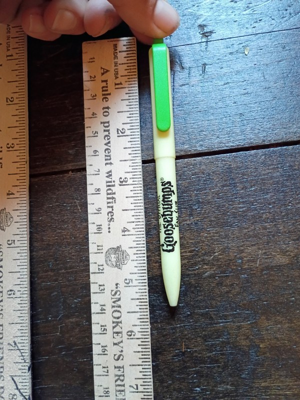 ( 1 )Official Goosebumps Fan Club Pen (Glow In The Dark) Vtg 96-Doesn't Work 