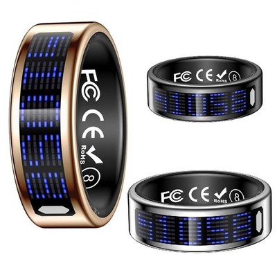 LED-Anzeige Smart Ring SR1 Herzfrequenz Blutsauerstoff Schlafmonitor Wasserdicht