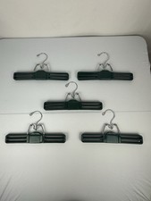 Vintage Lot 5 Retro Green Tamor Plastic Metal Pants Skirts Clamp 11.5  Hangers C
