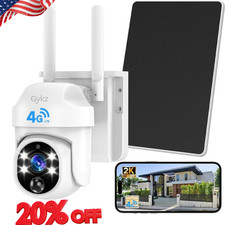 4G LTE Cellular Solar Security Camera, Solar Powered Wireless Cellular Security